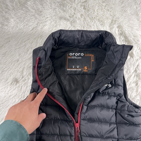 Ororo Puffer Vest Jacket Womens Small Classic Heated Full Zip With Battery Kit - Picture 9 of 14